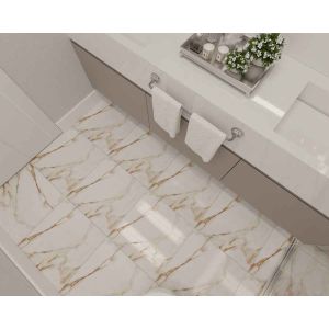 PISO ESMALTADO VPC 58051 MARMORIZADO BRILHANTE 58X58 PEI4 CX 2.35MTS