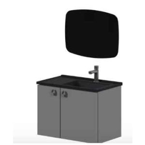 KIT ARMARIO ACO TARUMA MON CINZA E PRETO FOSCO   P103463 
