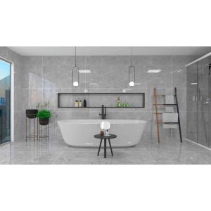 PLACA PISO RETIFIC. ROCHAMAXX MARMO GRIS POLIDO HD 61X116 CER. EXTRA CX 2.83 M²  820846 