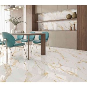 PLACA PISO RETIFIC. CALACATA BEGE POLIDO RT 60X120 EXTRA CX 2.16M²   50159D 