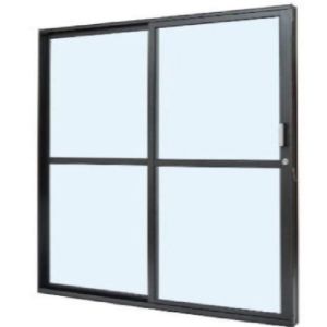 PORTA  PCL  2F LISOCRISTAL160X210 R7.9ALU PRETO P1020733 DIR