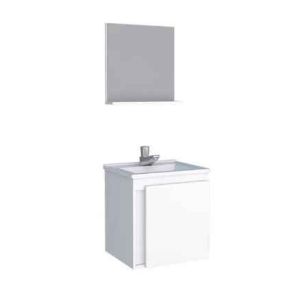 KIT ARMARIO MADEIRA C/ESPELHO ONIX 40 BRANCO   P101268 