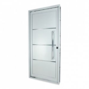 PORTA IDEAL SOCIAL BRANCA C/FRISO 105X215 ACO R120 P995595 ESQ