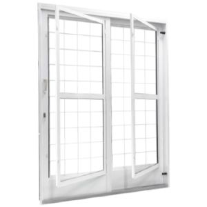 PORTA CORRER C/POSTIGO E C/GRADE QUAD.2FOLHA LISO DIREITA 1.60 R14 P1009960