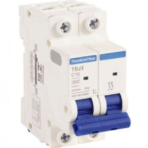 DISJUNTOR TDJ3 C16 2P 16A 3KA CURVA C BIPOLAR ( 58012105 )