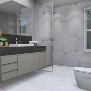 PISO ESMALTADO VPC58055 MARMORIZADO BRILHANTE 58X58 PEI4 CX 2.35MTS