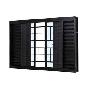 VENEZIANA  COR. CENTRAL C/ GRADE QUADR MASTER LISO PRETA 120X100R120 ( P1032237 )