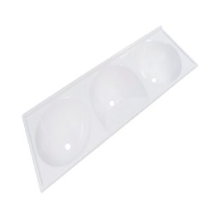 TANQUE TRIPLO MARMOFIBRA MAR 155X55  BRANCO