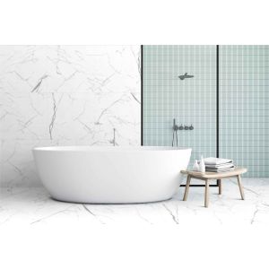 PORCELANATO RETIFICADO CARRARA CRISTAL ACETINADO IN 70X70 ESM.  CX 2.44 MTS