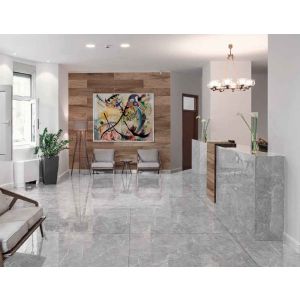 PLACA PISO RETIFIC. ROCHAMAXX MARMO GRIS POLIDO HD 82X82 EXTRA CX 2.70M²   810370 